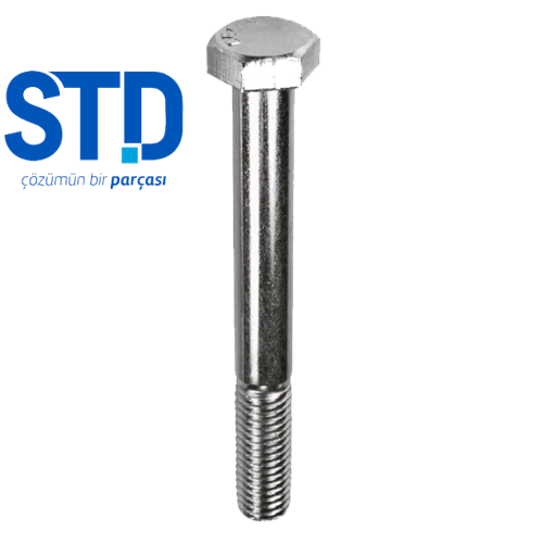 M6x120 CİVATA BEYAZ 8,8 DIN 931 (YARIM DİŞ)